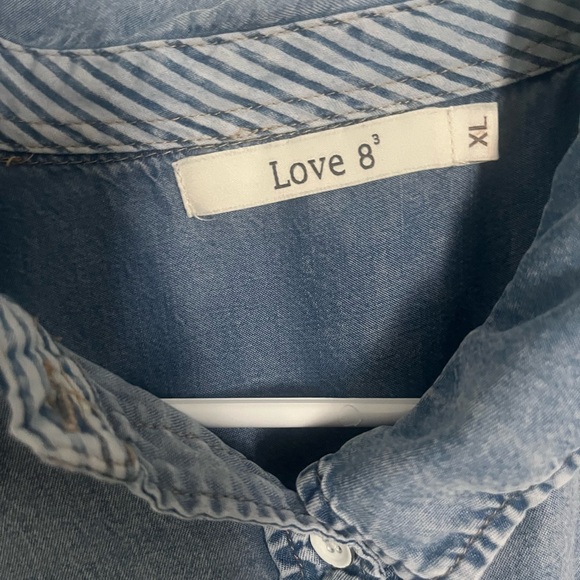 Love Blue Denim Shirt - Picture 3 of 3
